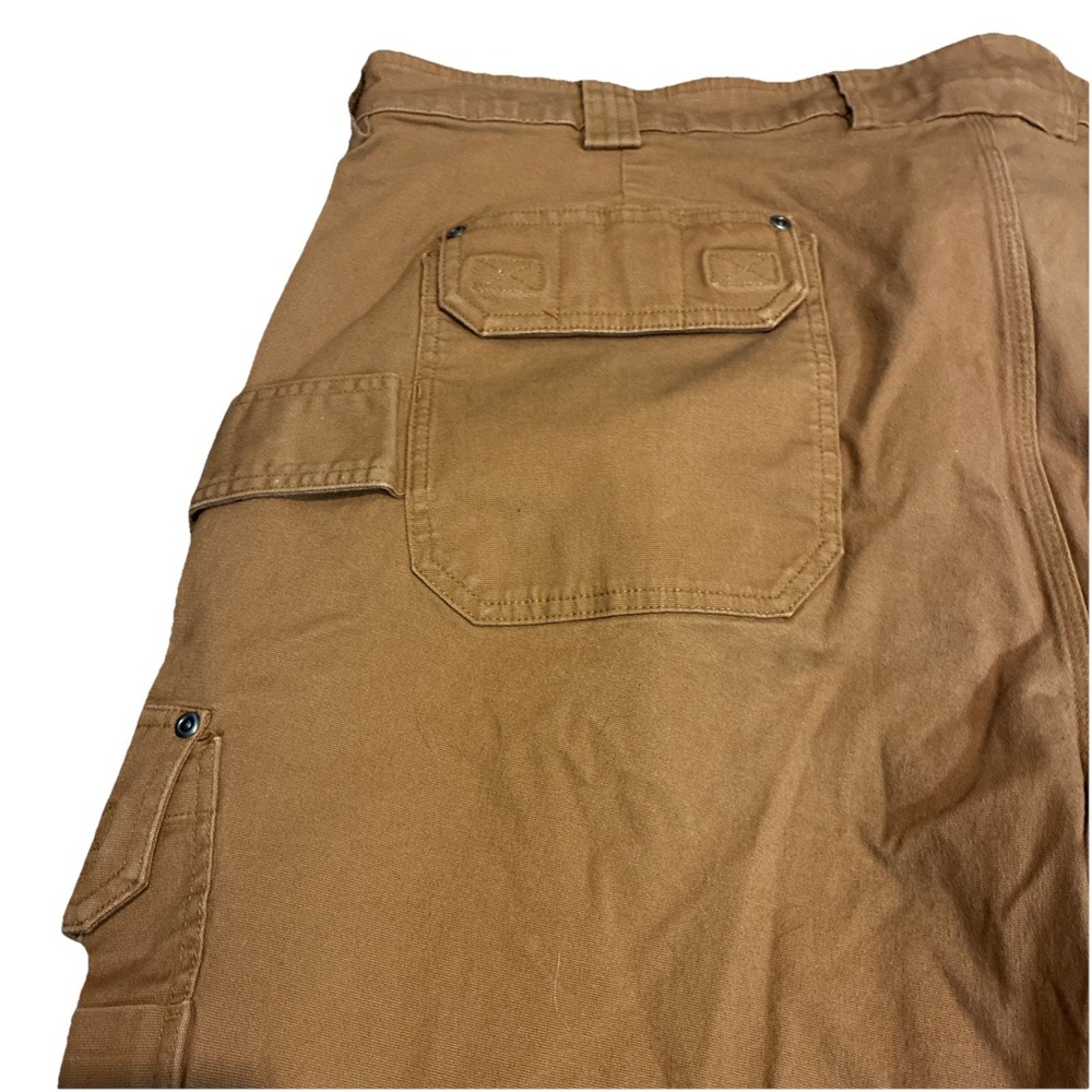 Mens Duluth Flex Fire Hose Relaxed Fit Cargo Pants Brown Fits 47x31 Tag 48x32, - Picture 8 of 14